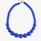 Kralenketting met verschillende groottes cobalt