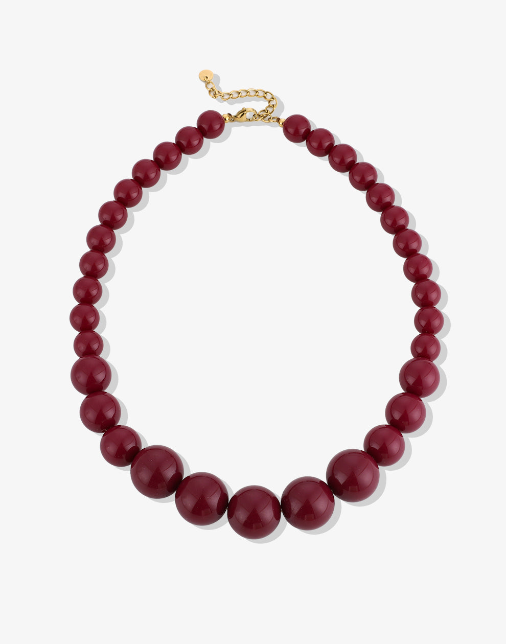 Kralenketting met verschillende groottes rose