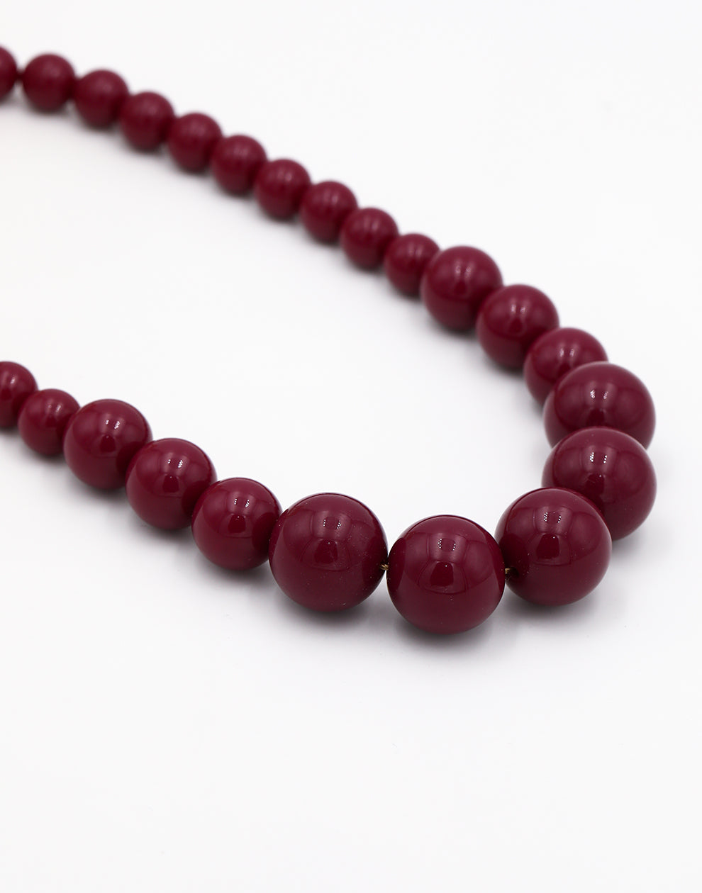 Kralenketting met verschillende groottes rose