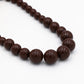 Kralenketting met verschillende groottes bruin