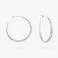 Open oorringen 60mm zilverkleurig