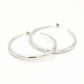 Open oorringen 60mm zilverkleurig