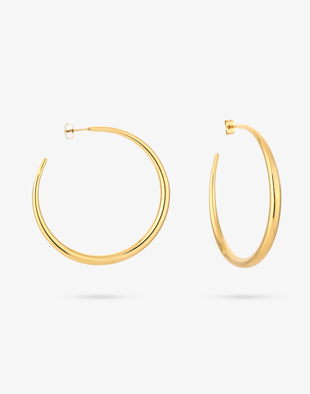 Open oorringen 60mm goudkleurig