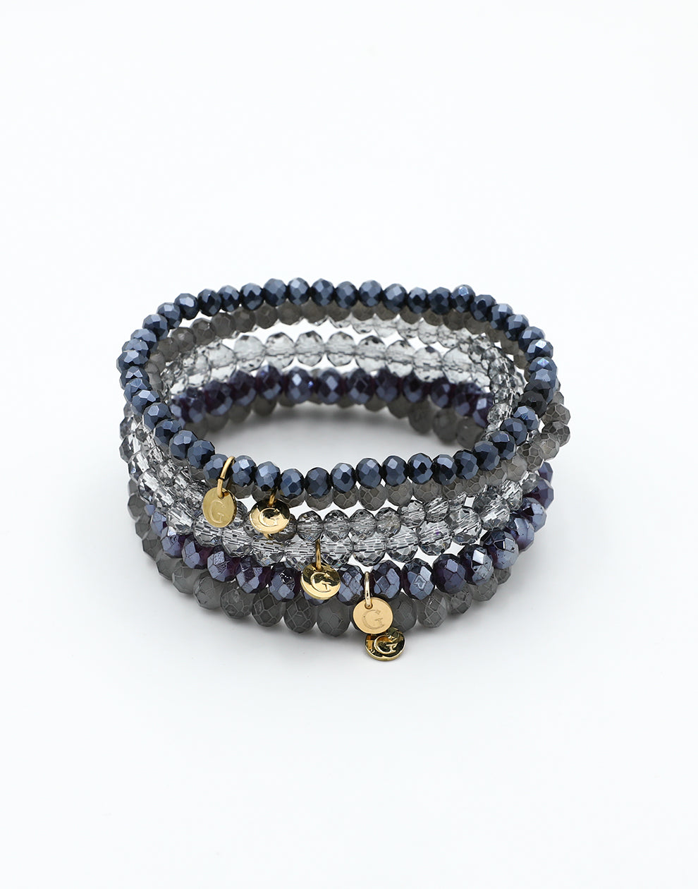 Armbandenset kralen zilver