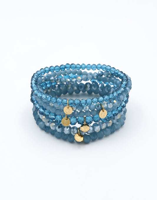 Armbandenset kralen blauw