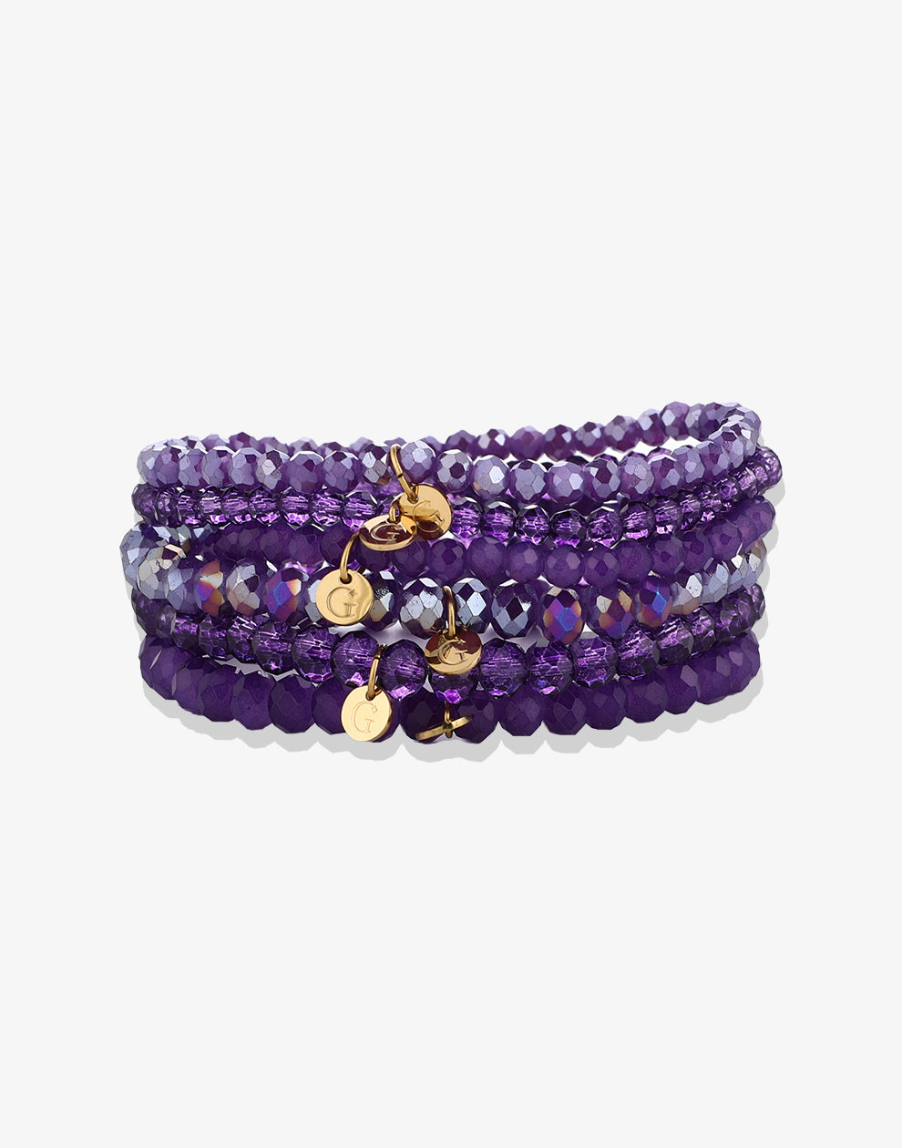 Armbandenset kralen paars