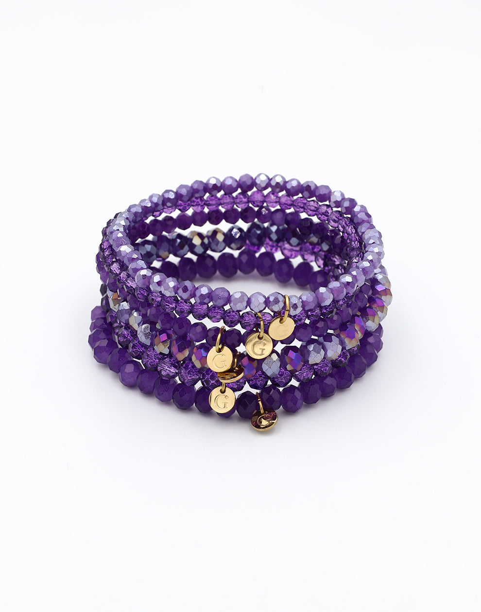 Armbandenset kralen paars