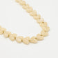 Hartjes kralenketting beige