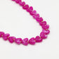Hartjes kralenketting fuchsia