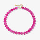 Hartjes kralenketting fuchsia