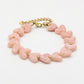 Hartjes kralenarmband roze