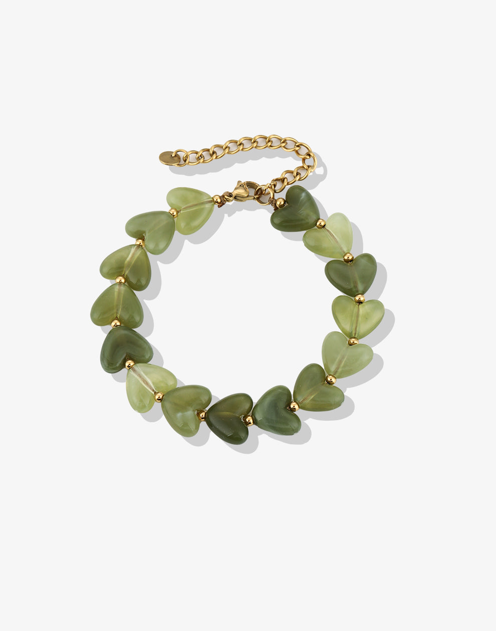 Hartjes kralenarmband groen