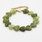 Hartjes kralenarmband groen