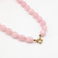 Kralenketting ovaal roze