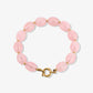 Kralenarmband ovaal roze