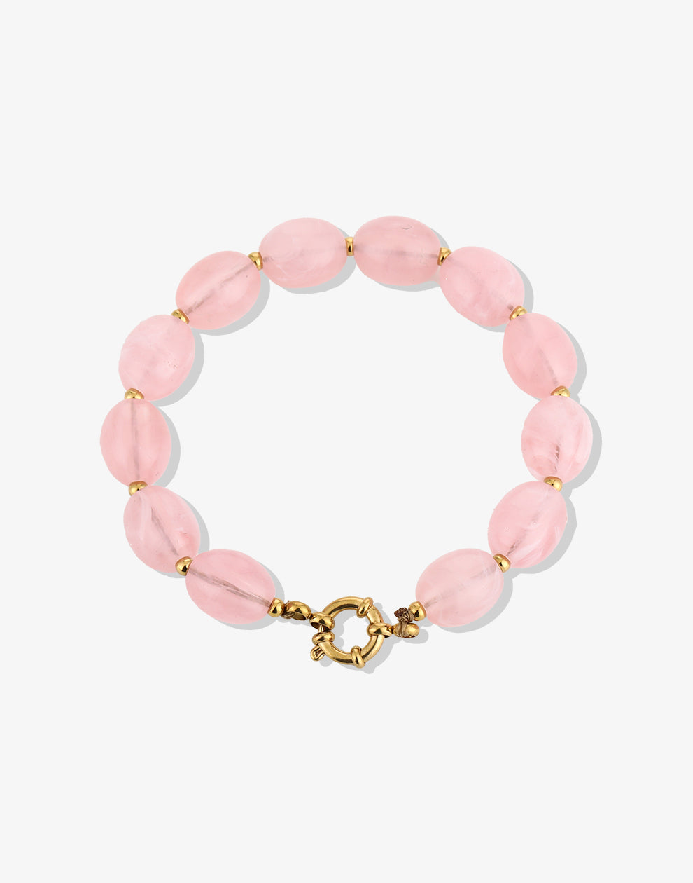 Kralenarmband ovaal roze