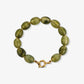 Kralenarmband ovaal groen