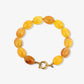 Kralenarmband ovaal lichtgeel