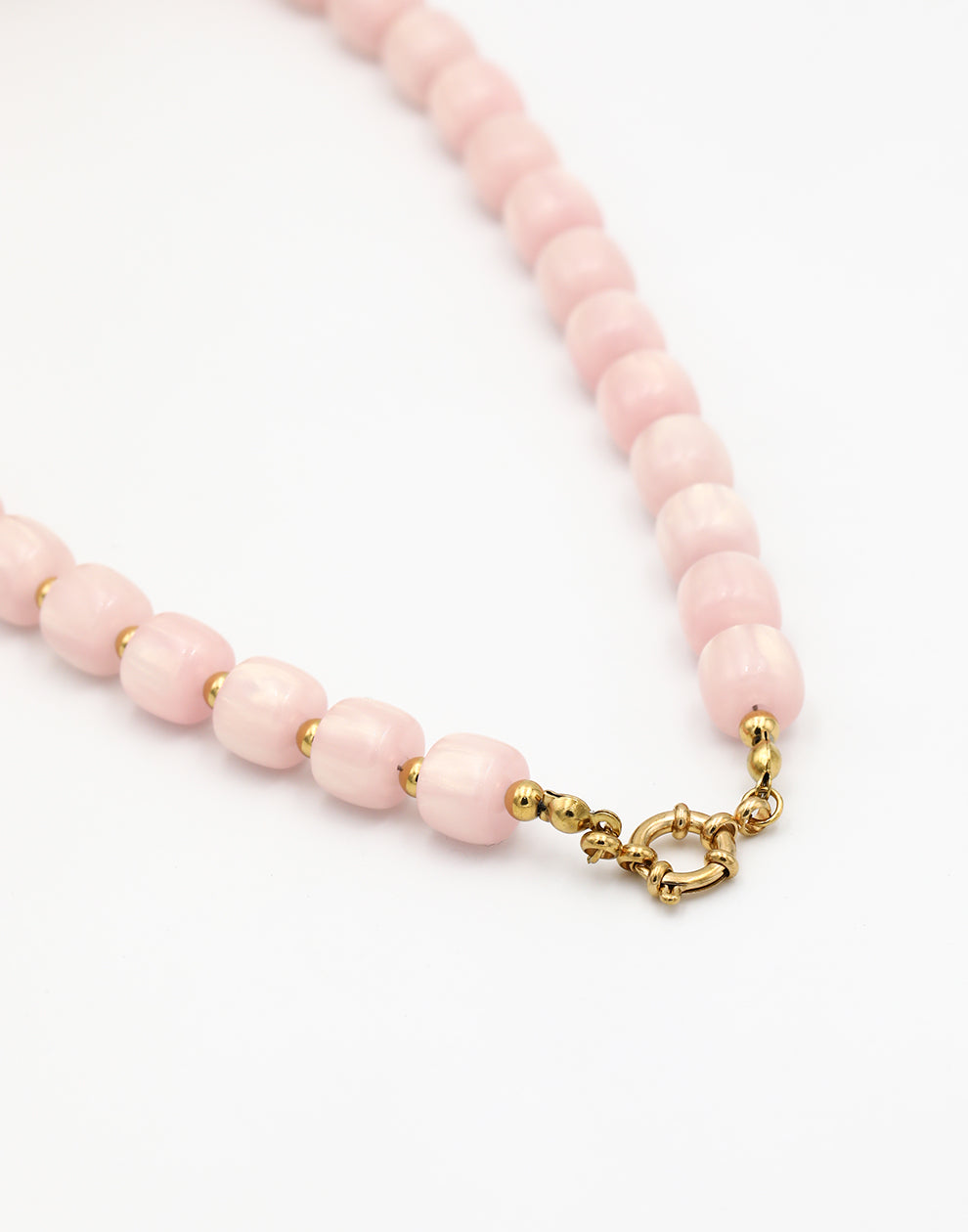 Kralenketting vierkant roze