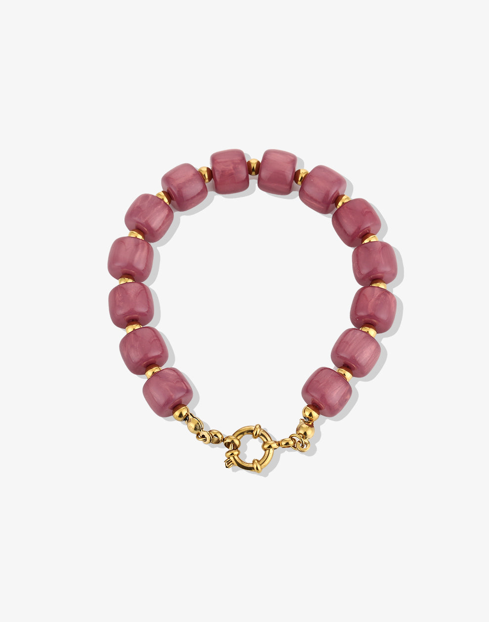 Kralenarmband vierkant paars