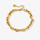 Armband mit groben, goldfarbenen Gliedern