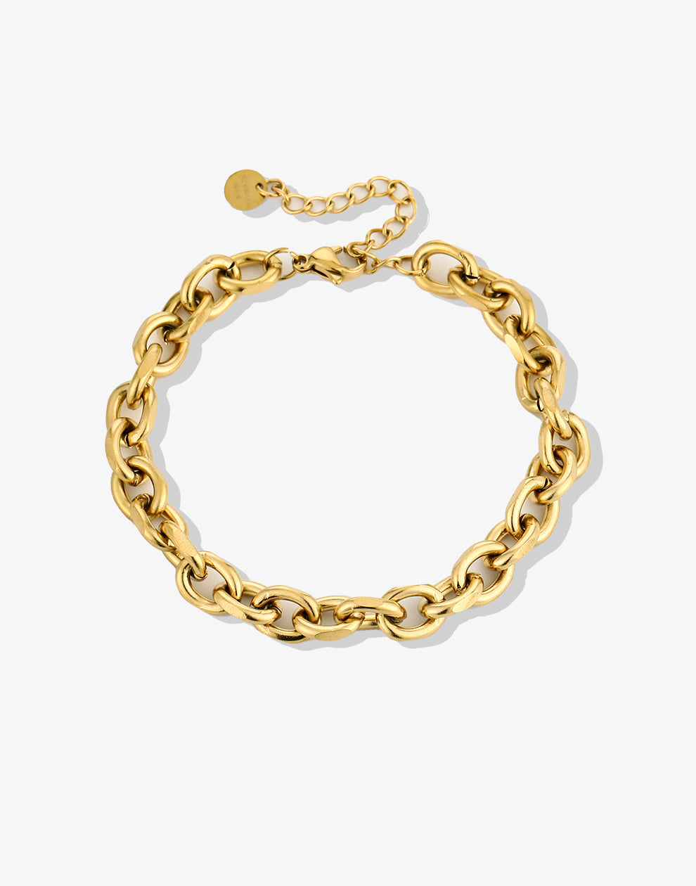 Armband mit groben, goldfarbenen Gliedern