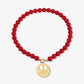 Kralenketting met smiley rood