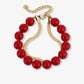 Kralenarmband snake rood
