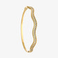 Bangle met wave en steentjes