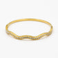 Bangle met wave en steentjes