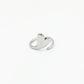 Ring teardrop hart-vorm zilverkleurig