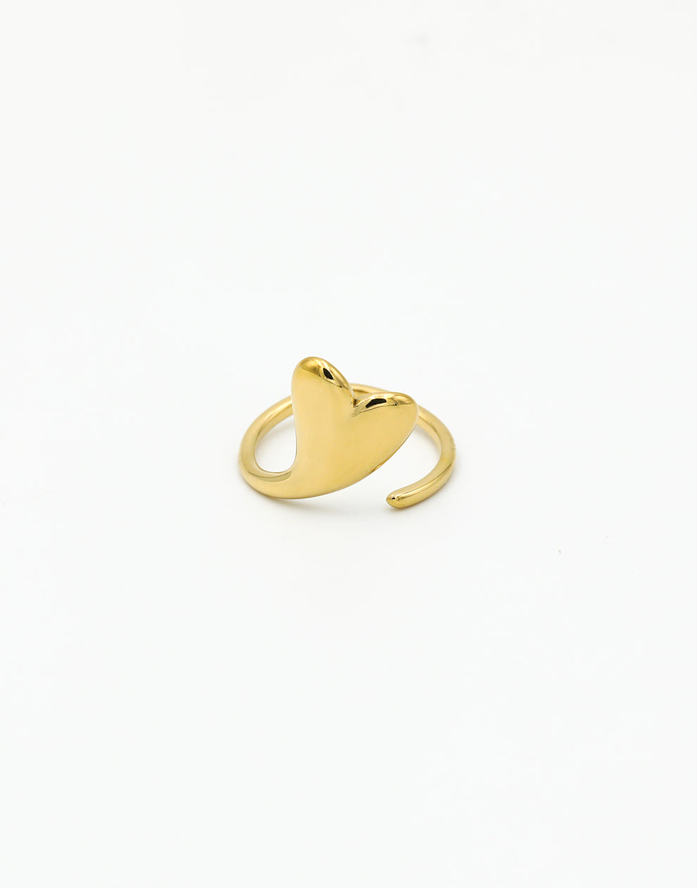 Ring teardrop hart-vorm goudkleurig