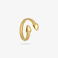 Ring slang met print goudkleurig