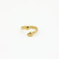 Ring slang met print goudkleurig