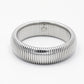 Brede bangle met geribbeld patroon zilverkleurig