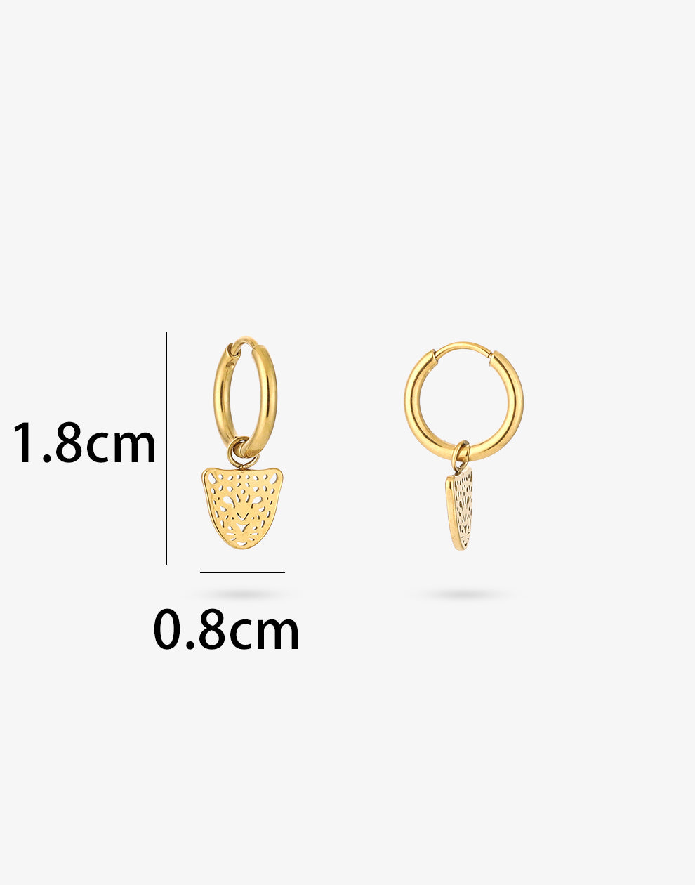 Oorringen leopard goudkleurig