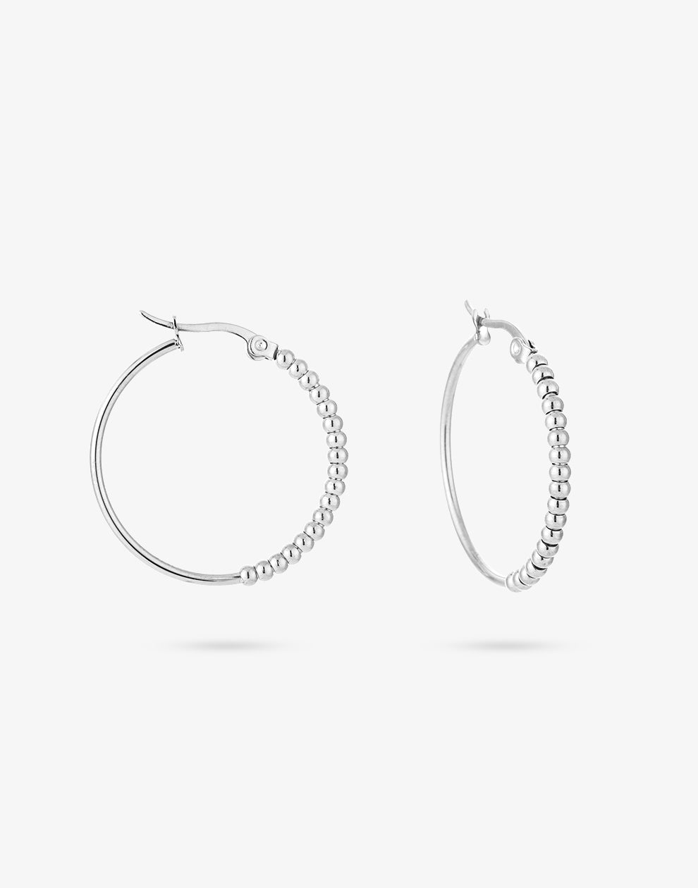 Hoops met bolletjes zilverkleurig