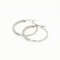 Hoops met bolletjes zilverkleurig