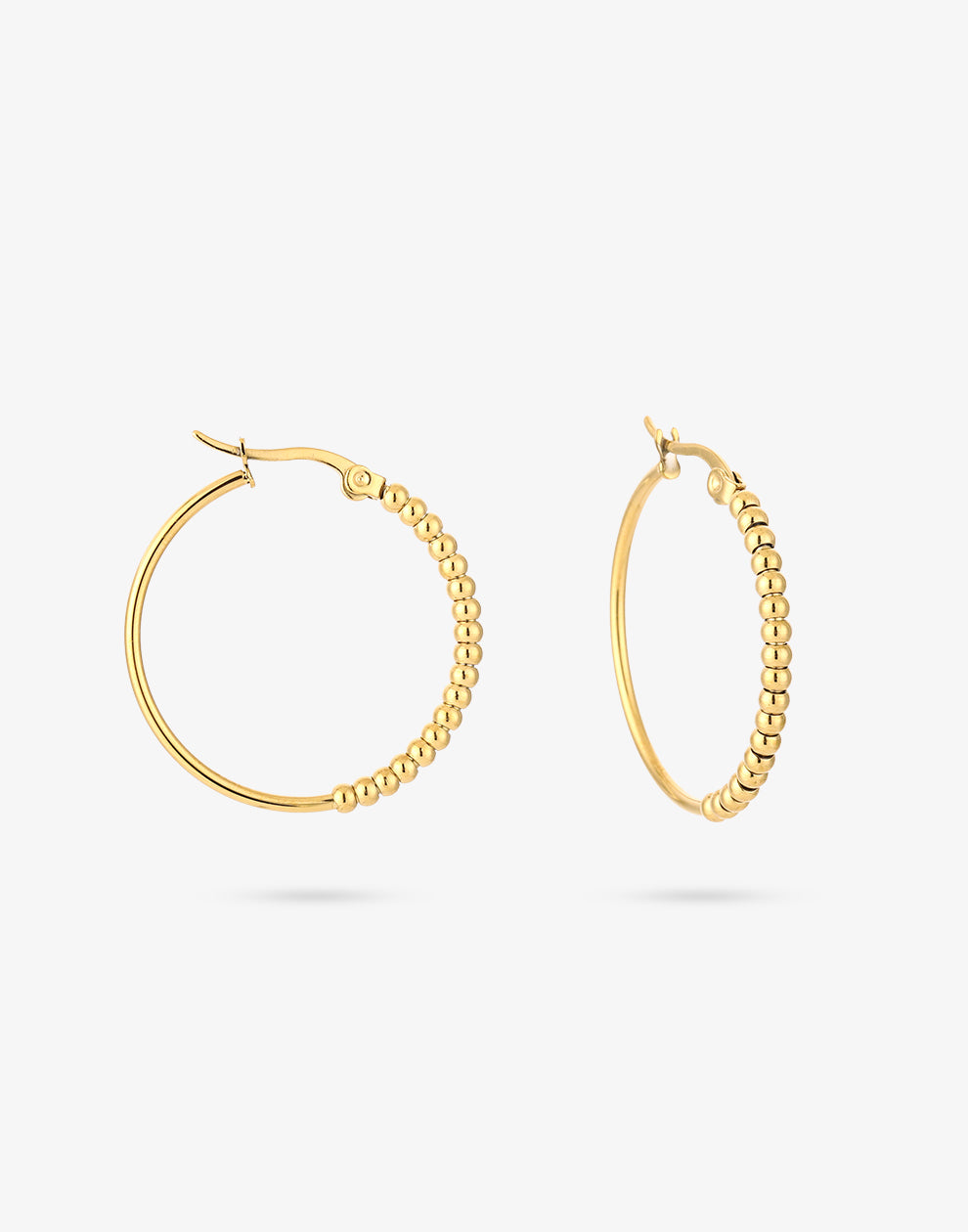Hoops met bolletjes goudkleurig