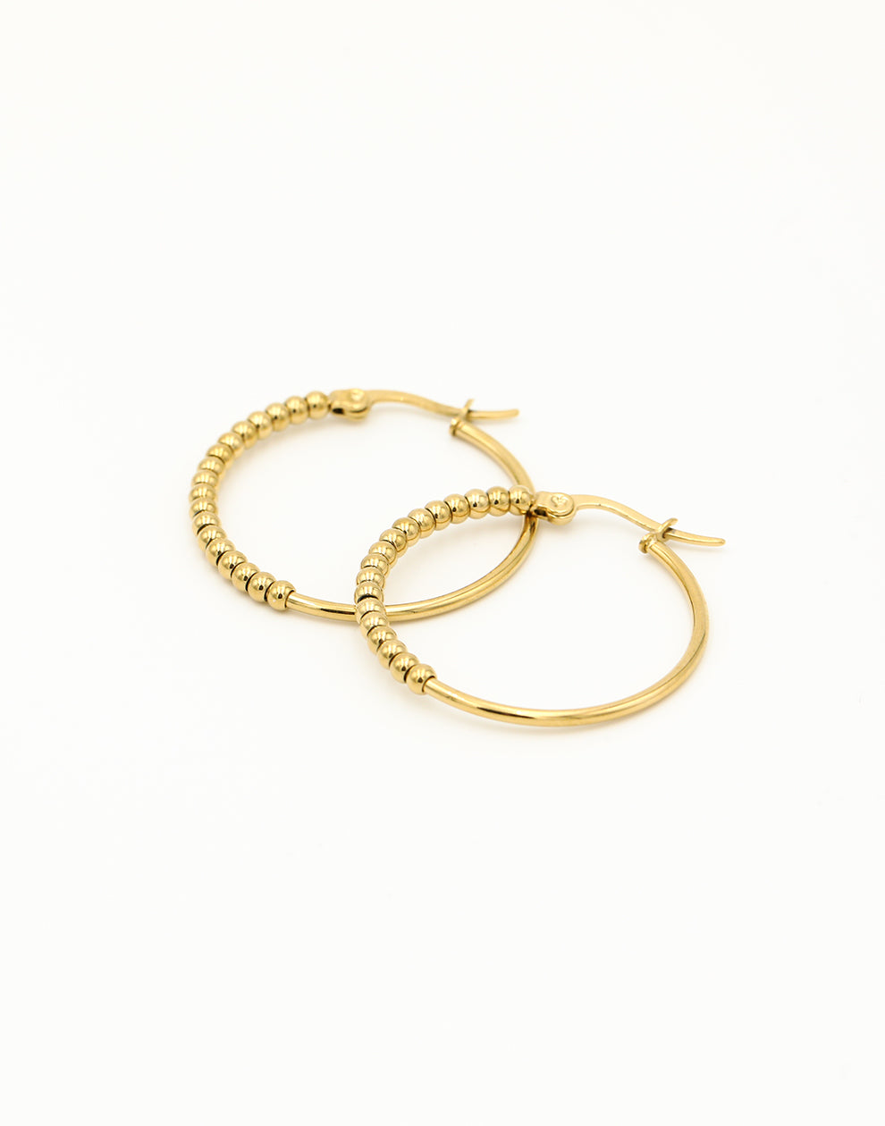 Hoops met bolletjes goudkleurig