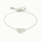 Armband met platgeslagen hart zilverkleurig