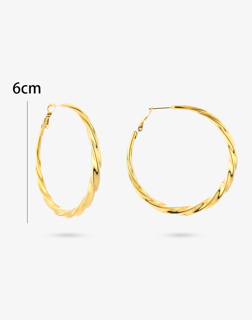 Hoops schroef 60mm goudkleurig