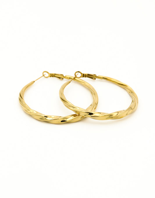 Hoops schroef 50mm goudkleurig