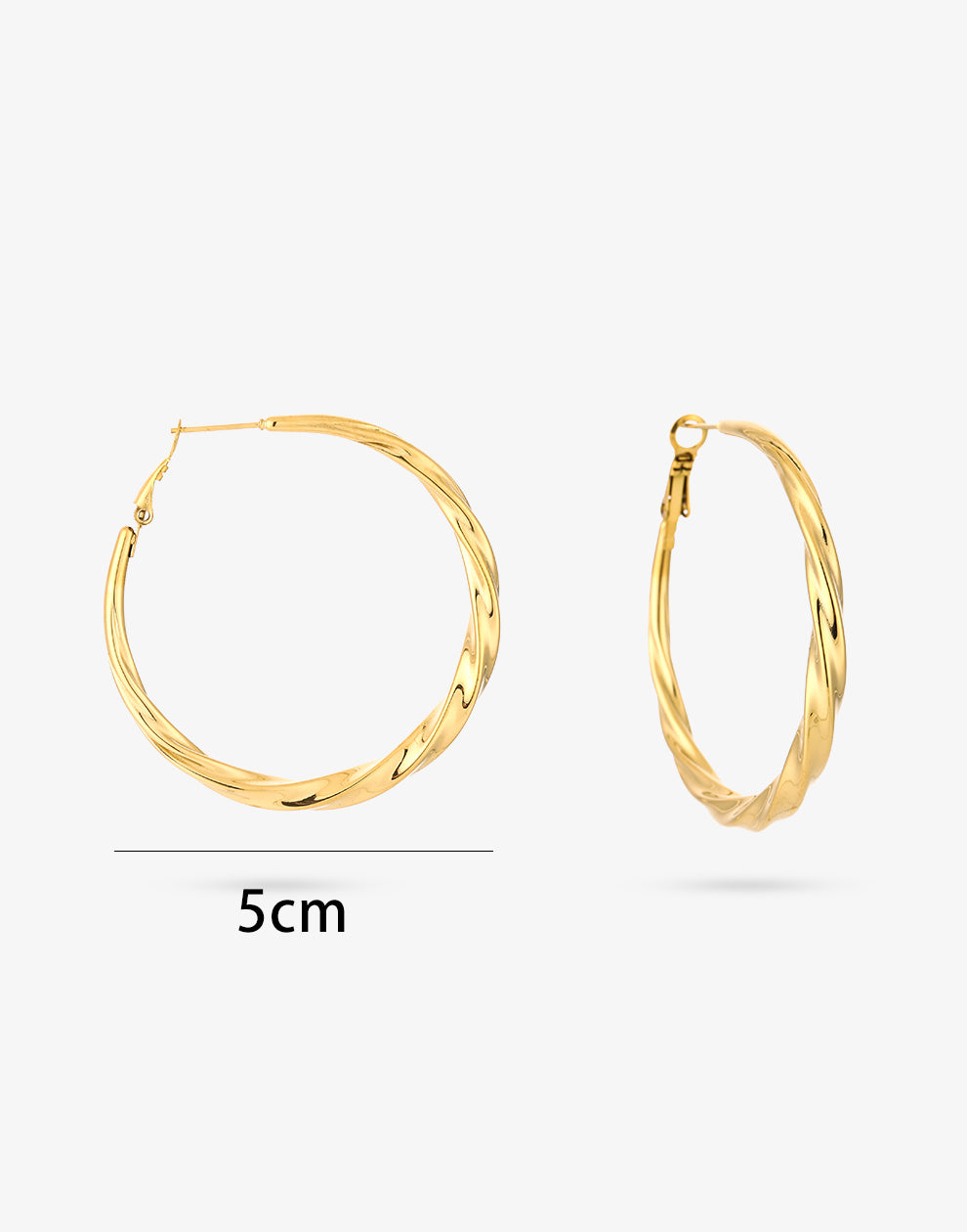 Hoops schroef 50mm goudkleurig