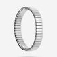 Stretch armband staafjes breed zilverkleurig