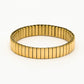 Stretch armband staafjes breed goudkleurig