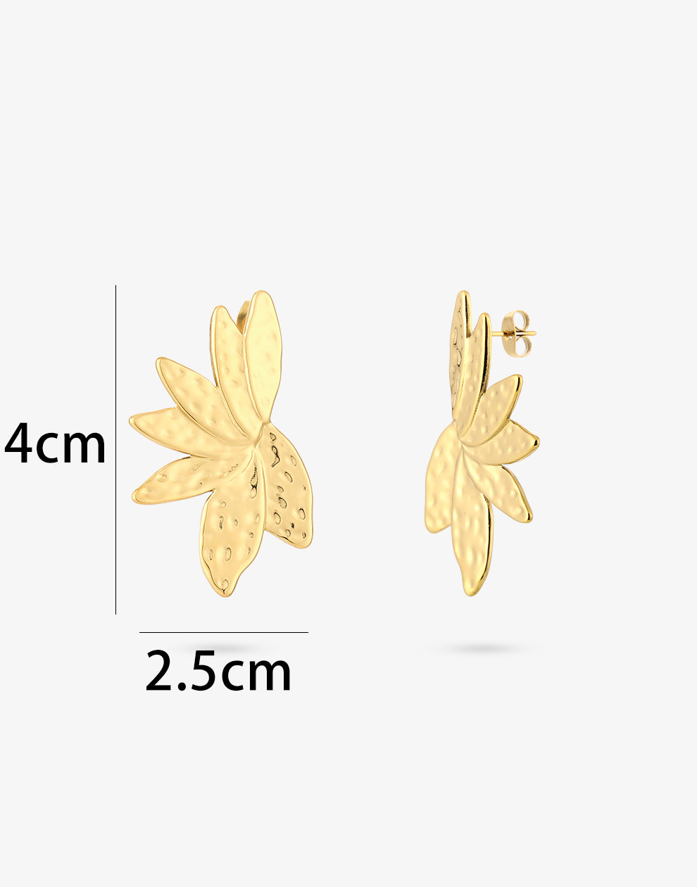 Statement oorbellen blad