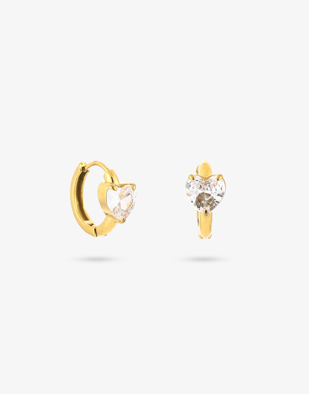 Creolen mit goldfarbenem Herzstein