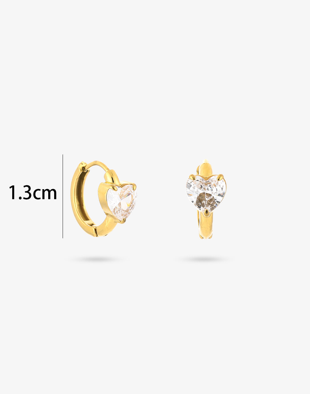 Creolen mit goldfarbenem Herzstein