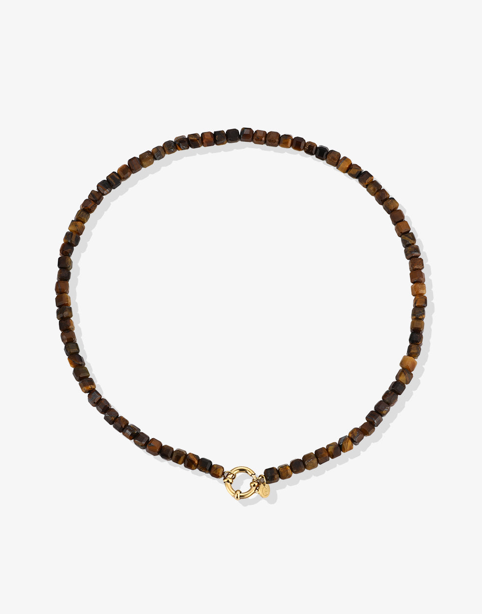 Kralenketting vierkant met slotje tiger